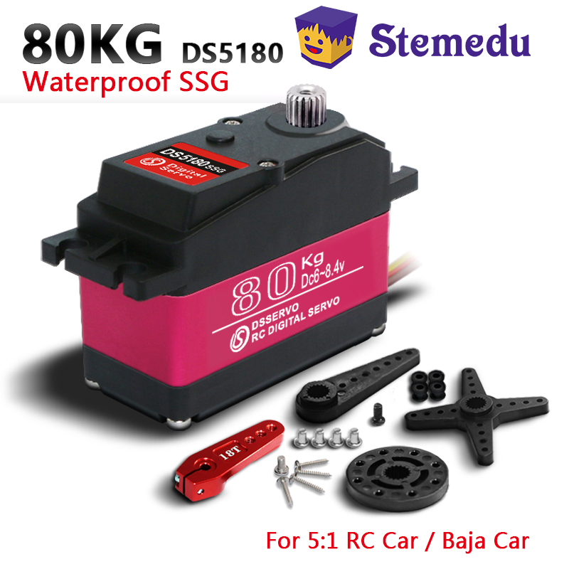 Servo Metal Gear - Dsservo impermeable DS5180 80KG Torque de