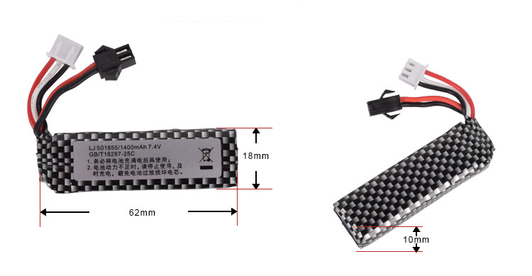 7,4v 1400mah 25C 501855   Bate - Rc And Hobby reseña y precio