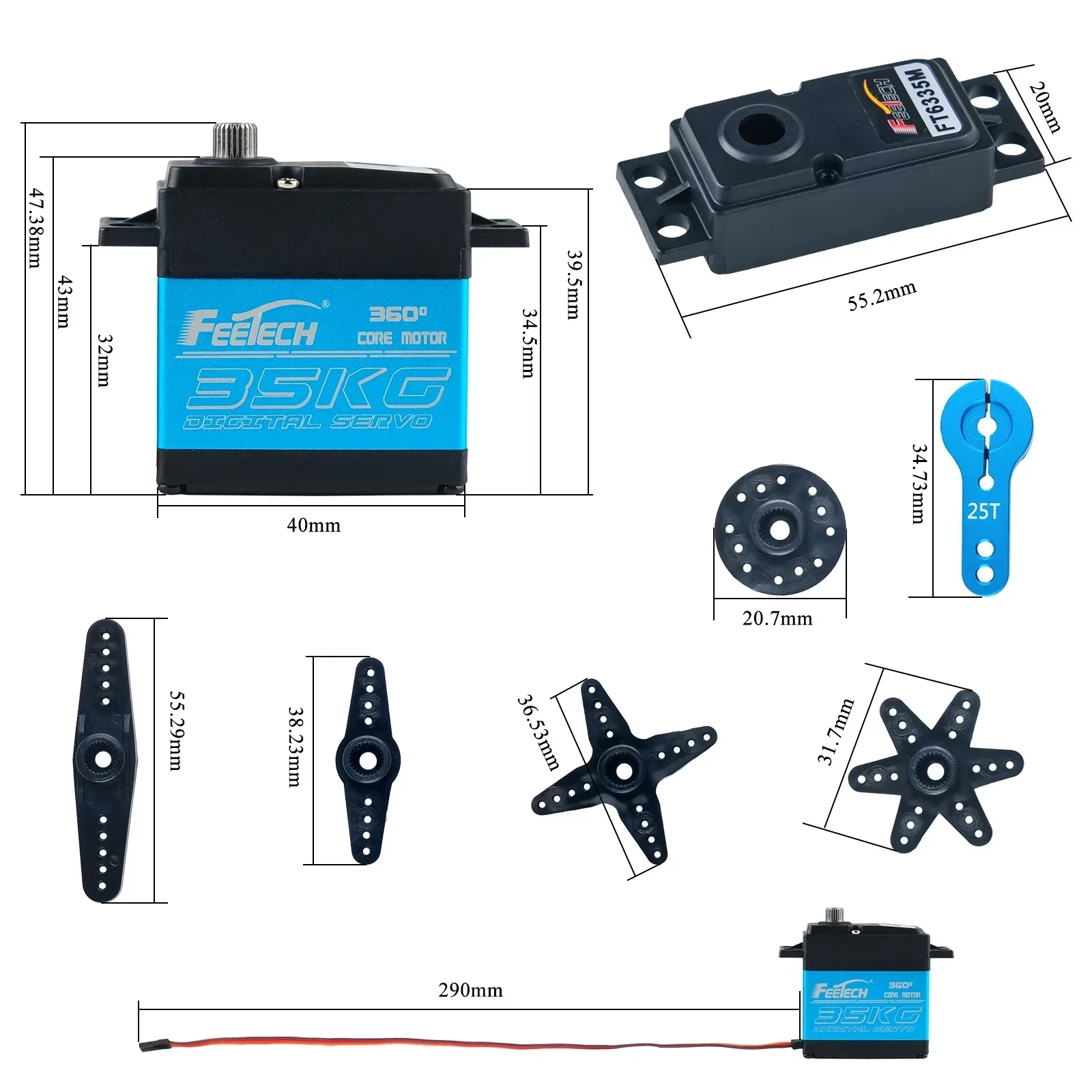 Feetech FT6335M Servos digital - Servo Metal Gear reseña y precio