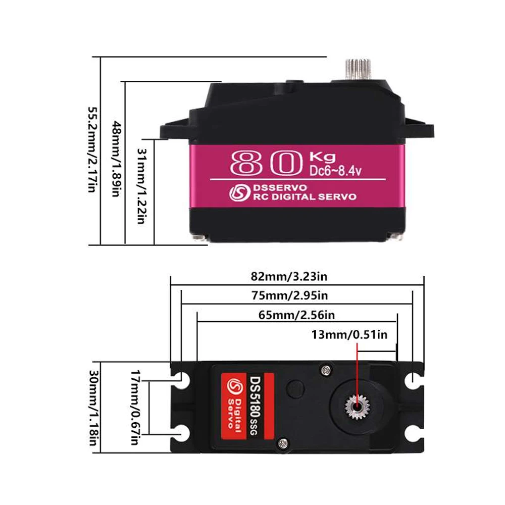 Dsservo impermeable DS5180 80K - Servo Metal Gear reseña y precio